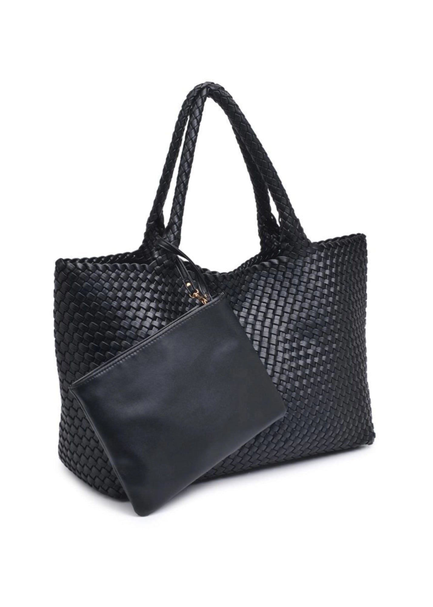 Solana Woven Vegan Leather Tote Accessories