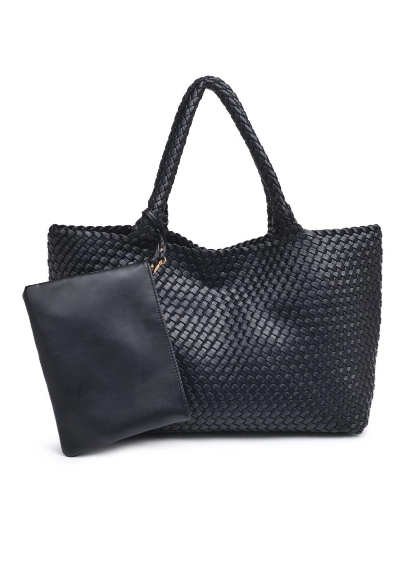 Solana Woven Vegan Leather Tote Accessories