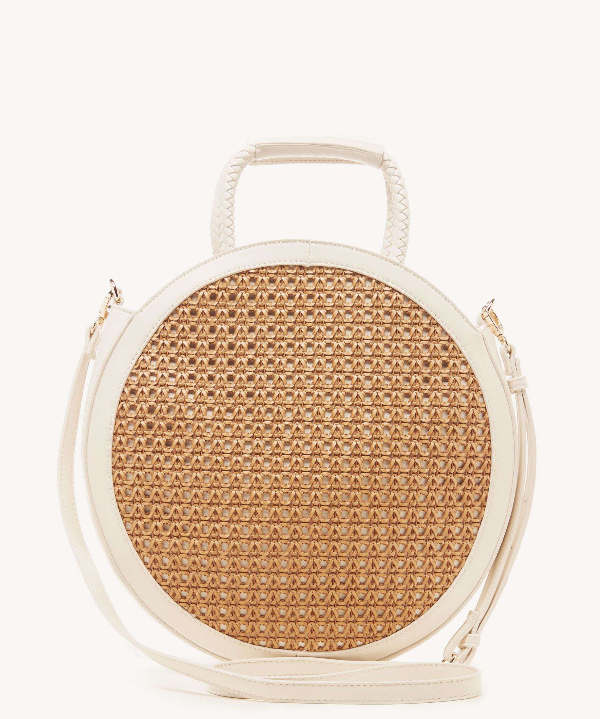 Sole Society Faux Leather Straw Crossbody Accessories