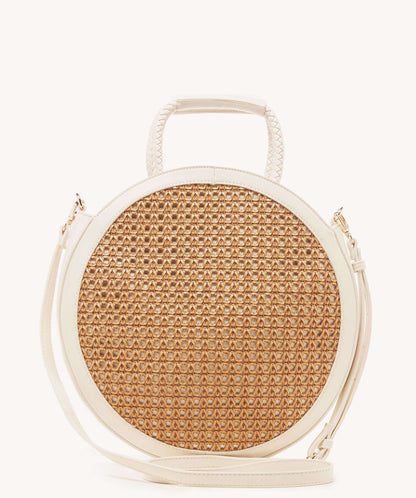 Sole Society Faux Leather Straw Crossbody Accessories