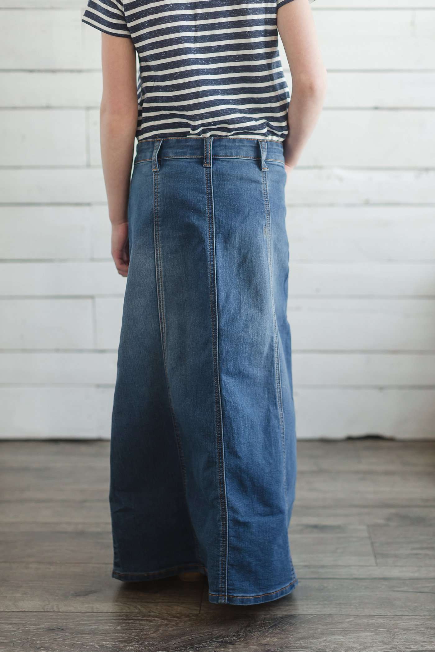 Sophia Long Denim Skirt Skirts