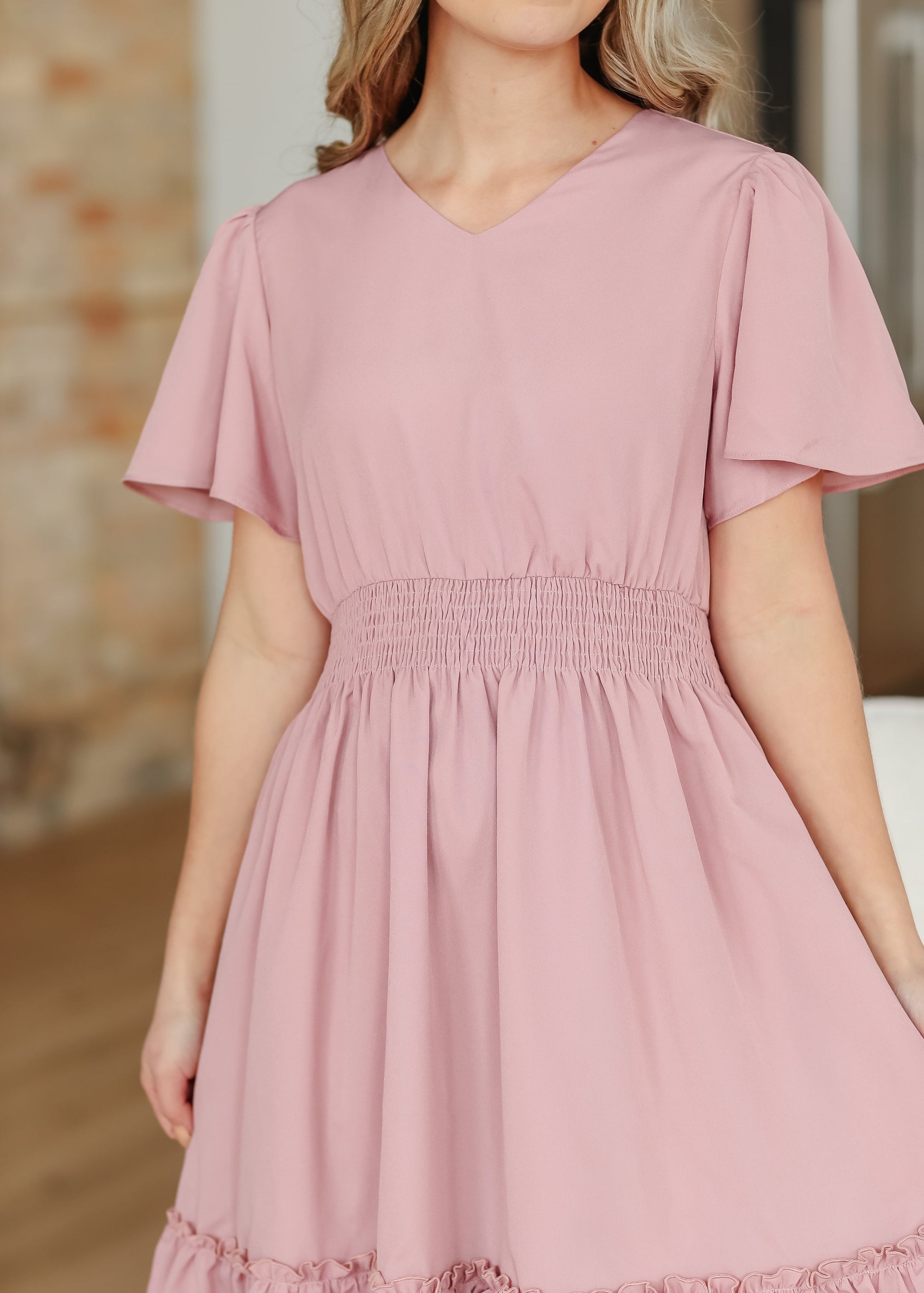 Sophie V-Neck Midi Dress IC Dresses