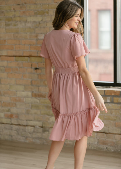 Sophie V-Neck Midi Dress IC Dresses