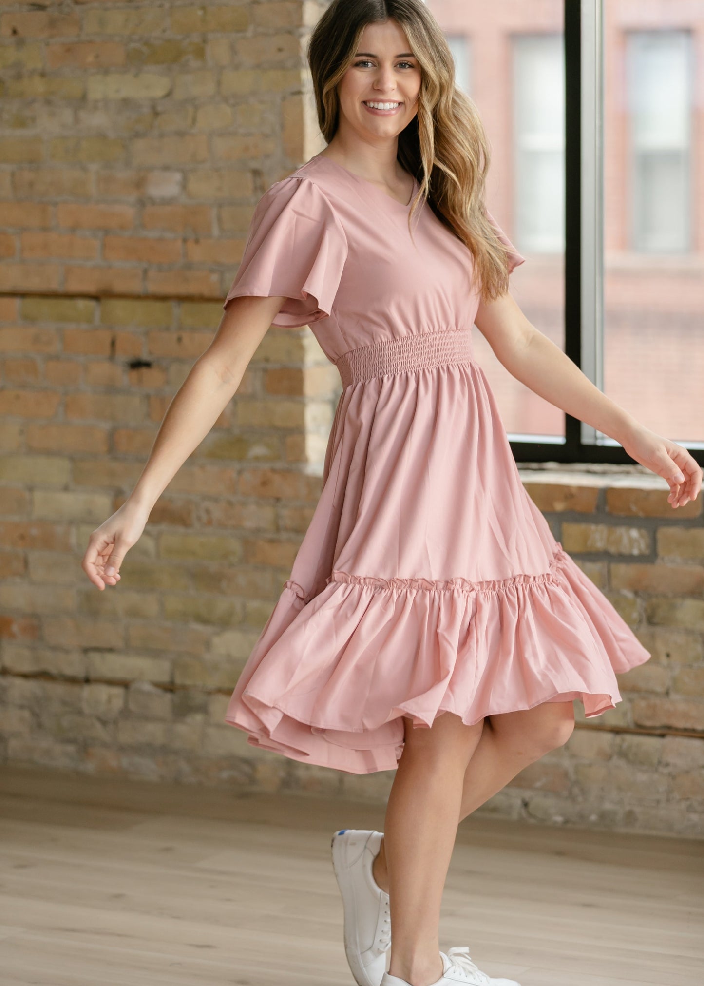 Sophie V-Neck Midi Dress IC Dresses