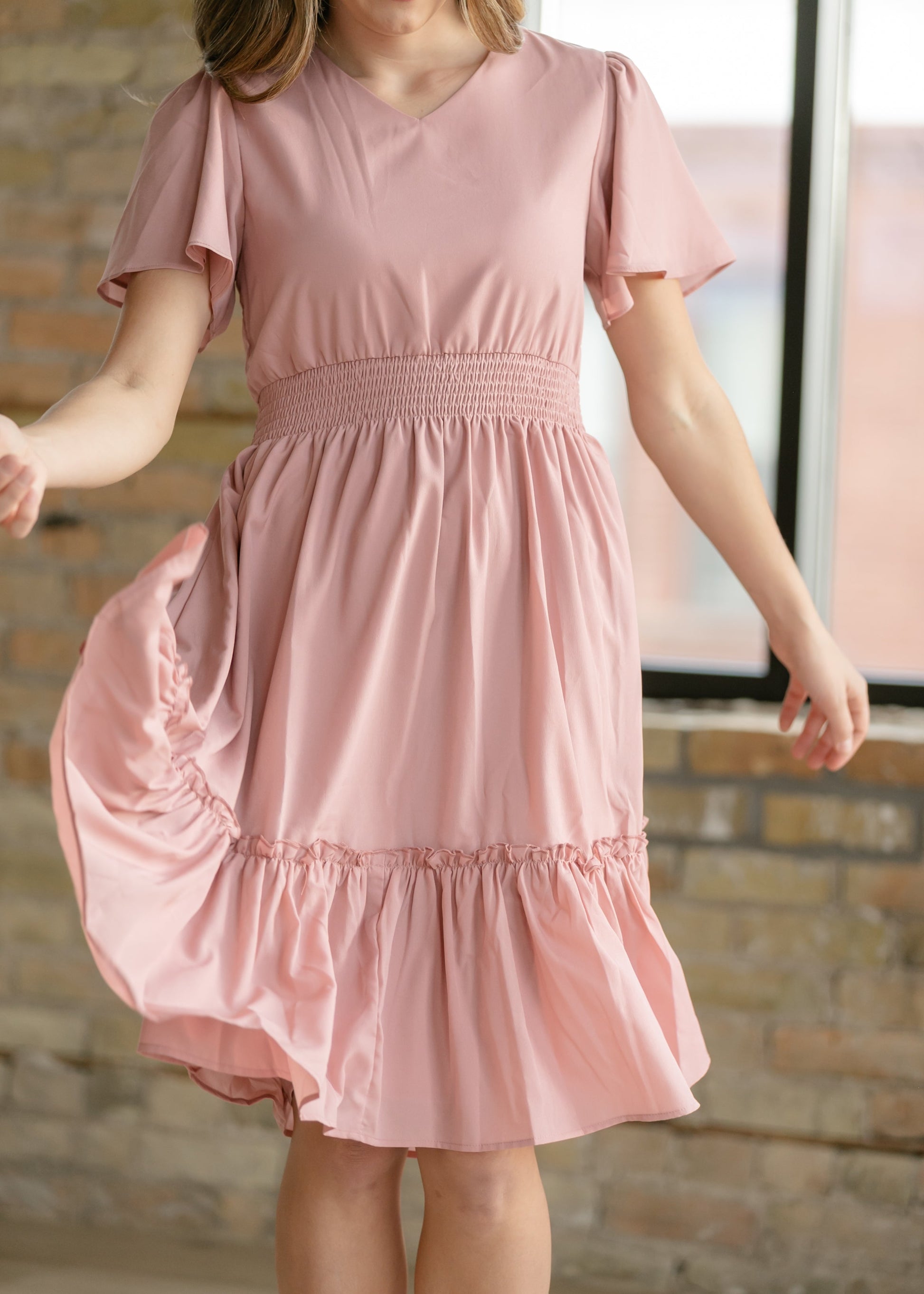 Sophie V-Neck Midi Dress IC Dresses