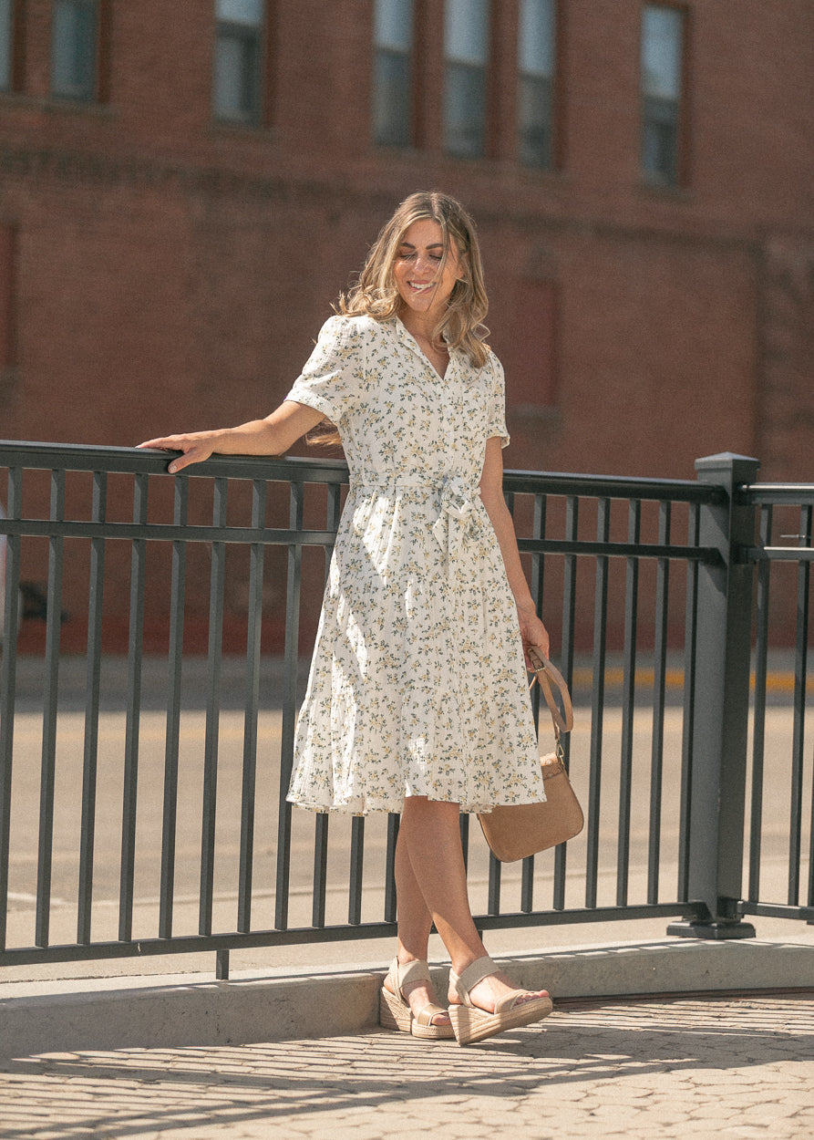 Modest Floral Gauze Dress | Sorelle | Megan Fox Unlocked x Inherit