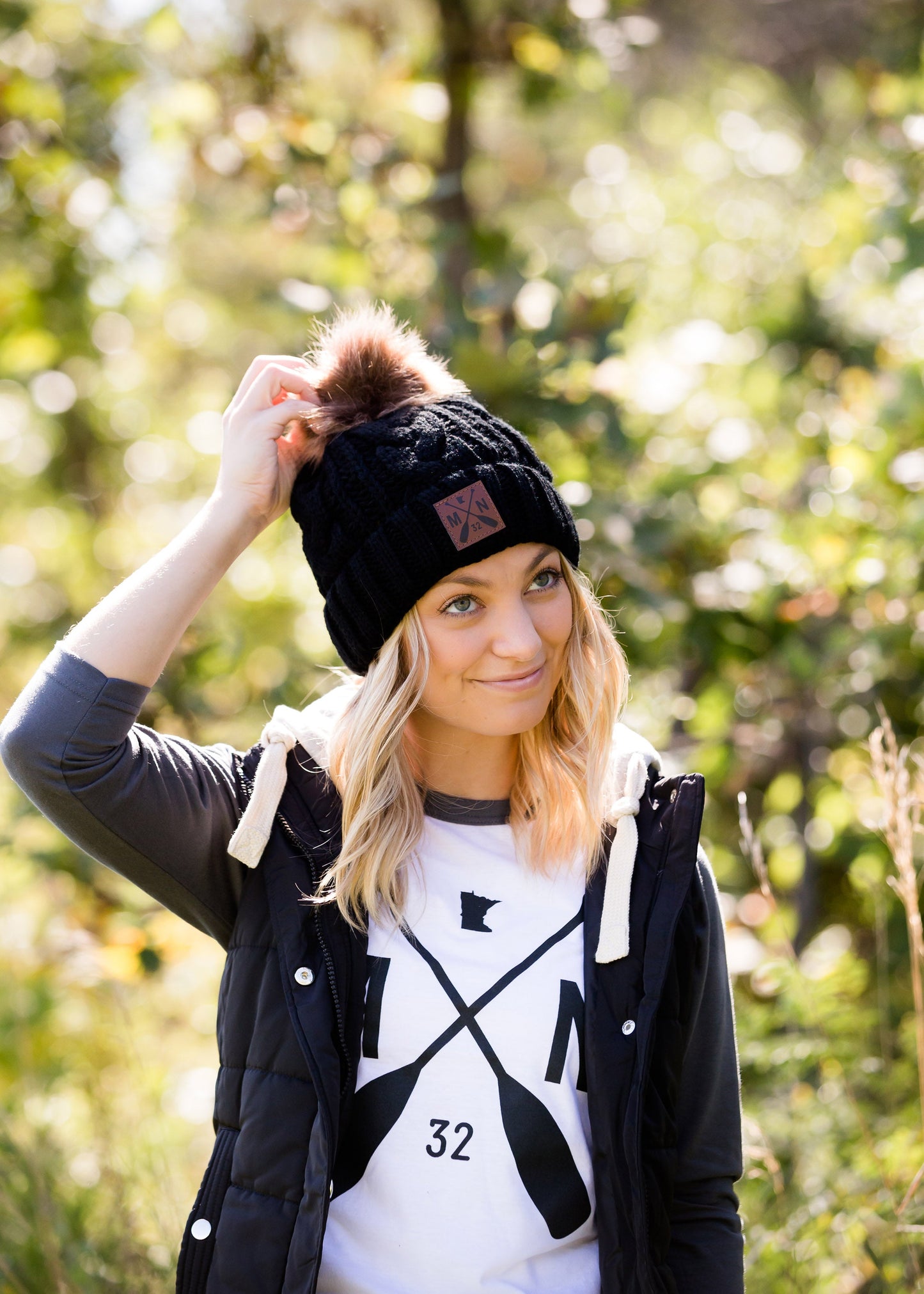 Sota' Black Pom Beanie Accessories