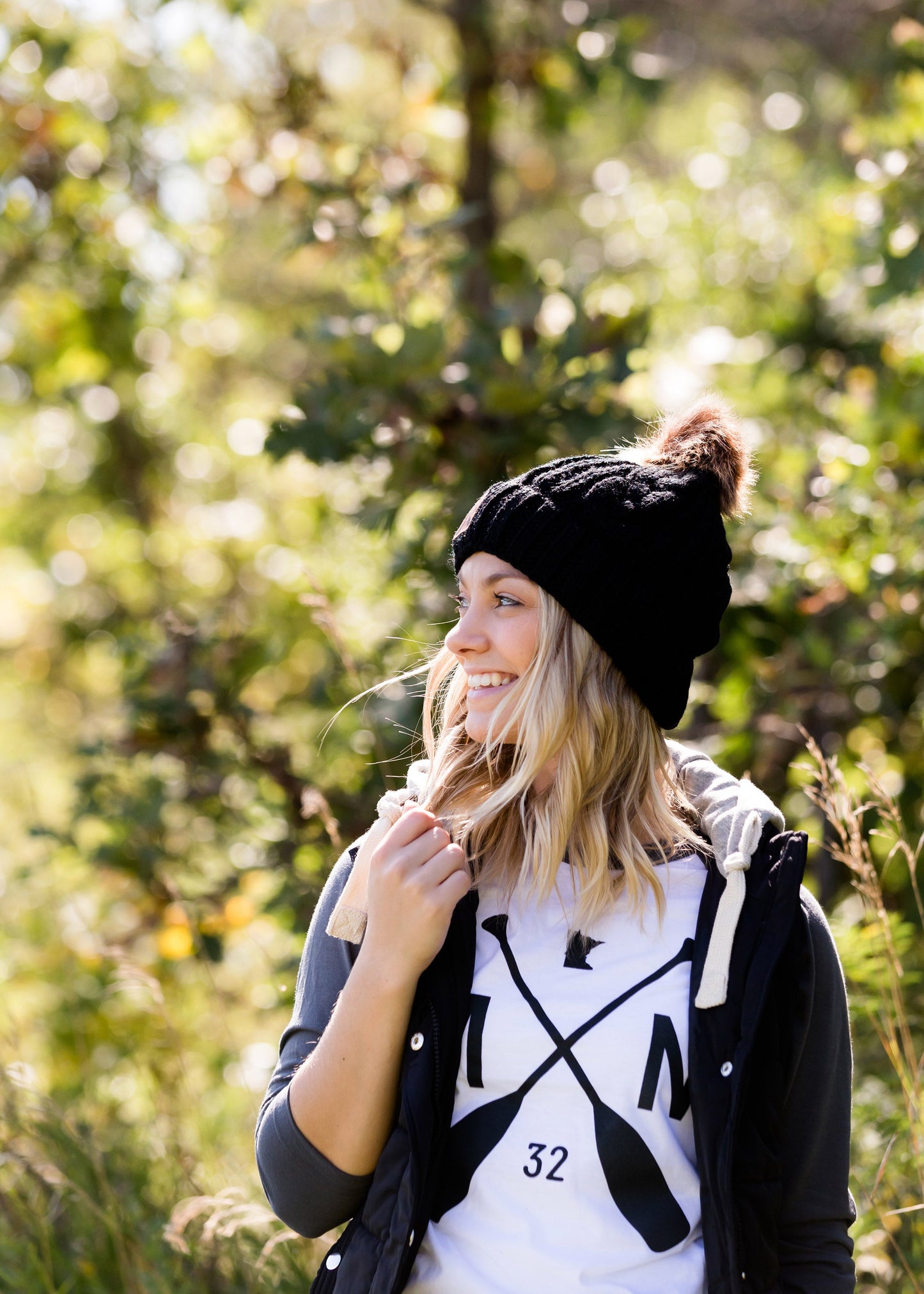 Sota' Black Pom Beanie Accessories