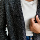Speckled Knit Open Front Cardigan FF Tops