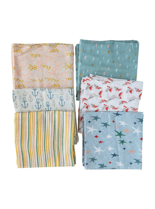 Square Cotton Printed Baby Swaddle - FINAL SALE FF Home + Lifestyle