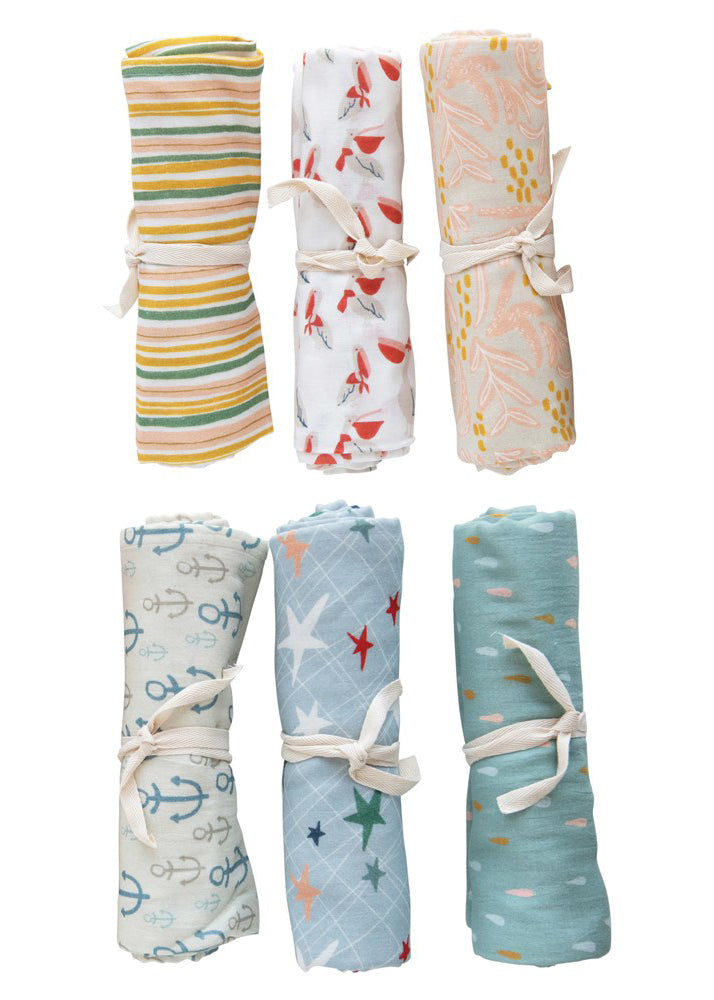 Square Cotton Printed Baby Swaddle - FINAL SALE Home & Lifestyle