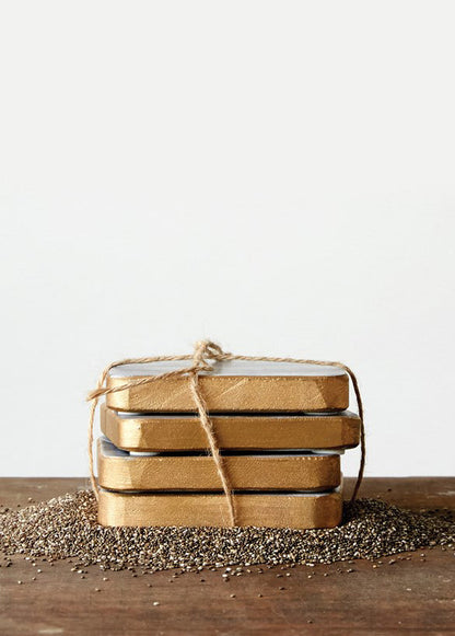 Square Gray + Gold Marble Coasters - FINAL SALE Home & Lifestyle