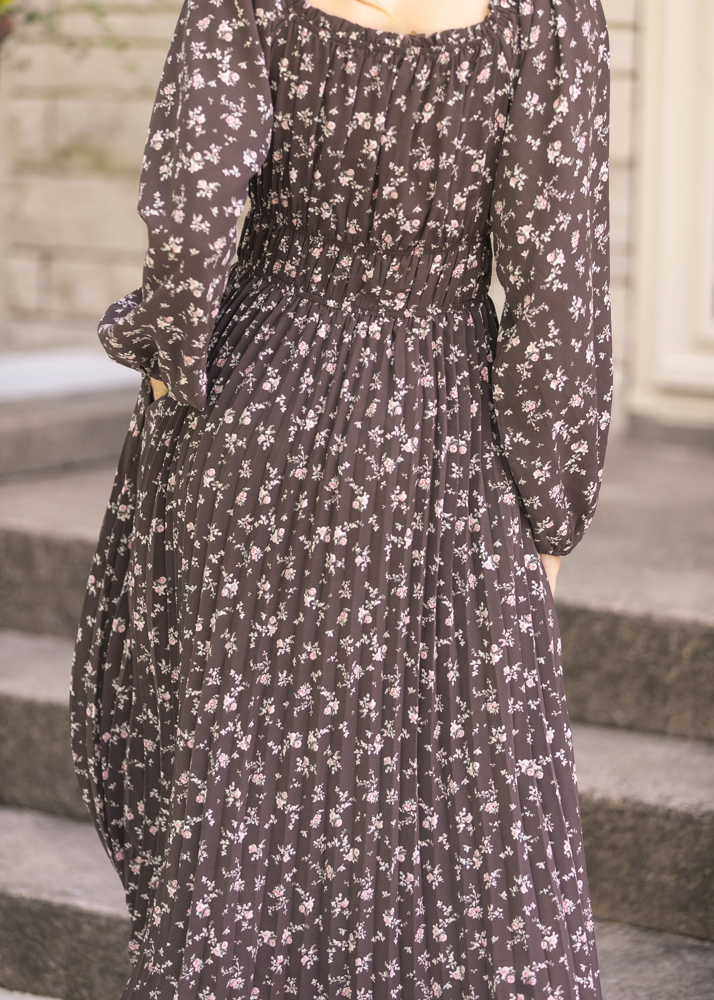 Square Neck Floral Maxi Dress FF Dresses