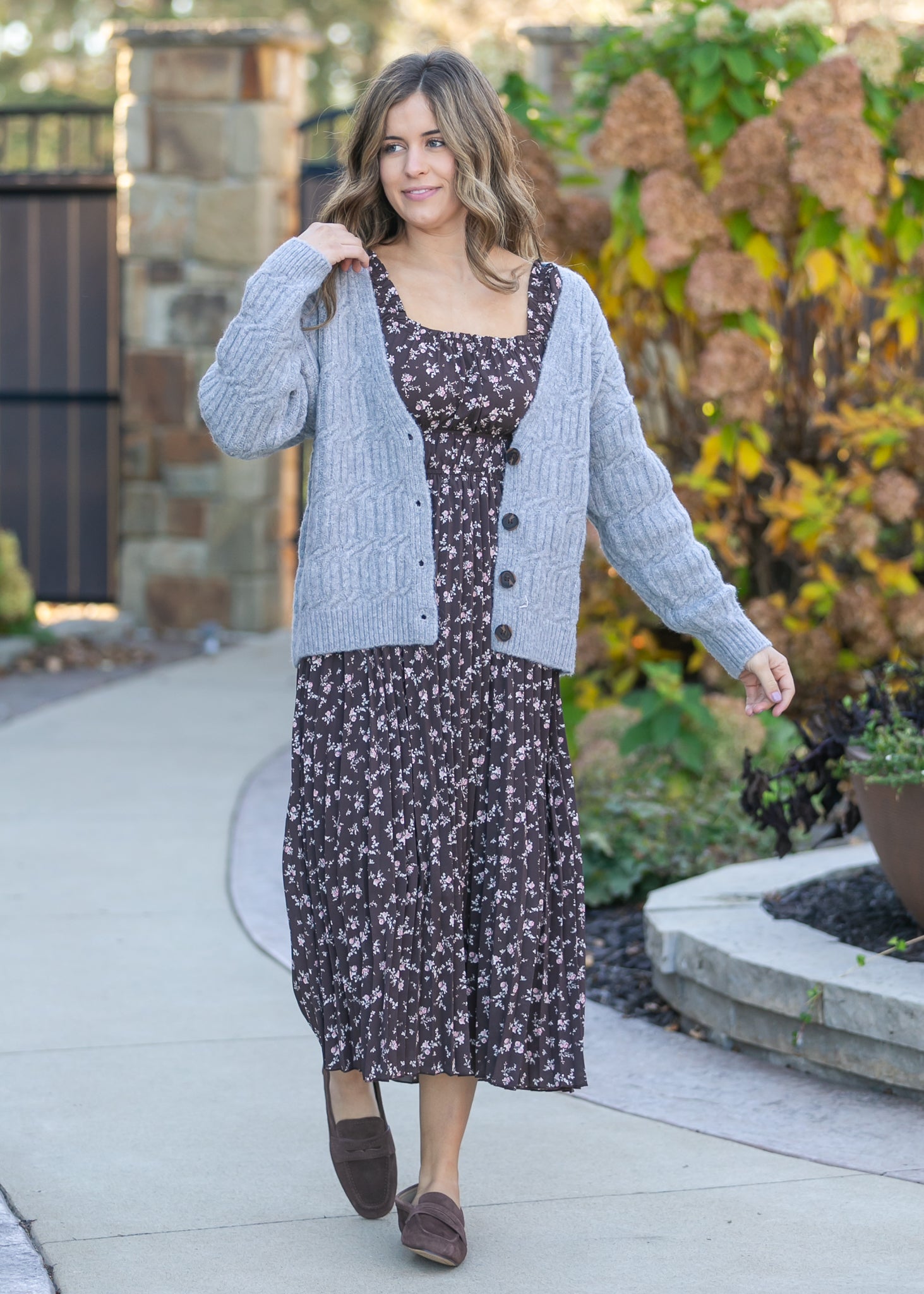 Square Neck Floral Maxi Dress FF Dresses