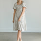 Square Neck Puff Sleeve Midi Dress Dresses