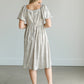 Square Neck Puff Sleeve Midi Dress Dresses