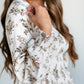 Square Neck Smocked Rose Midi Dress FF Dresses