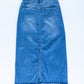 Stacy Raw Hem Long Denim Skirt IC Skirts