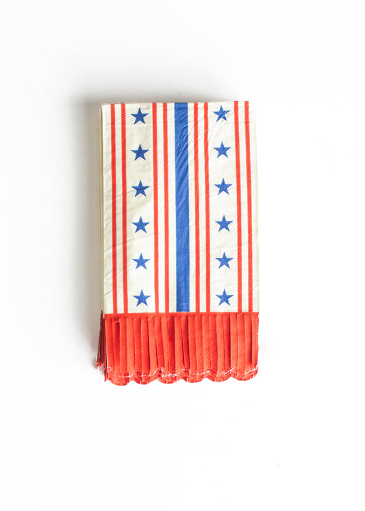 Stars and Stripes Scallop Dinner Napkin 24ct FF Home + Lifestyle