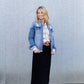 Stella Black Colored Denim Skirt - FINAL SALE Skirts