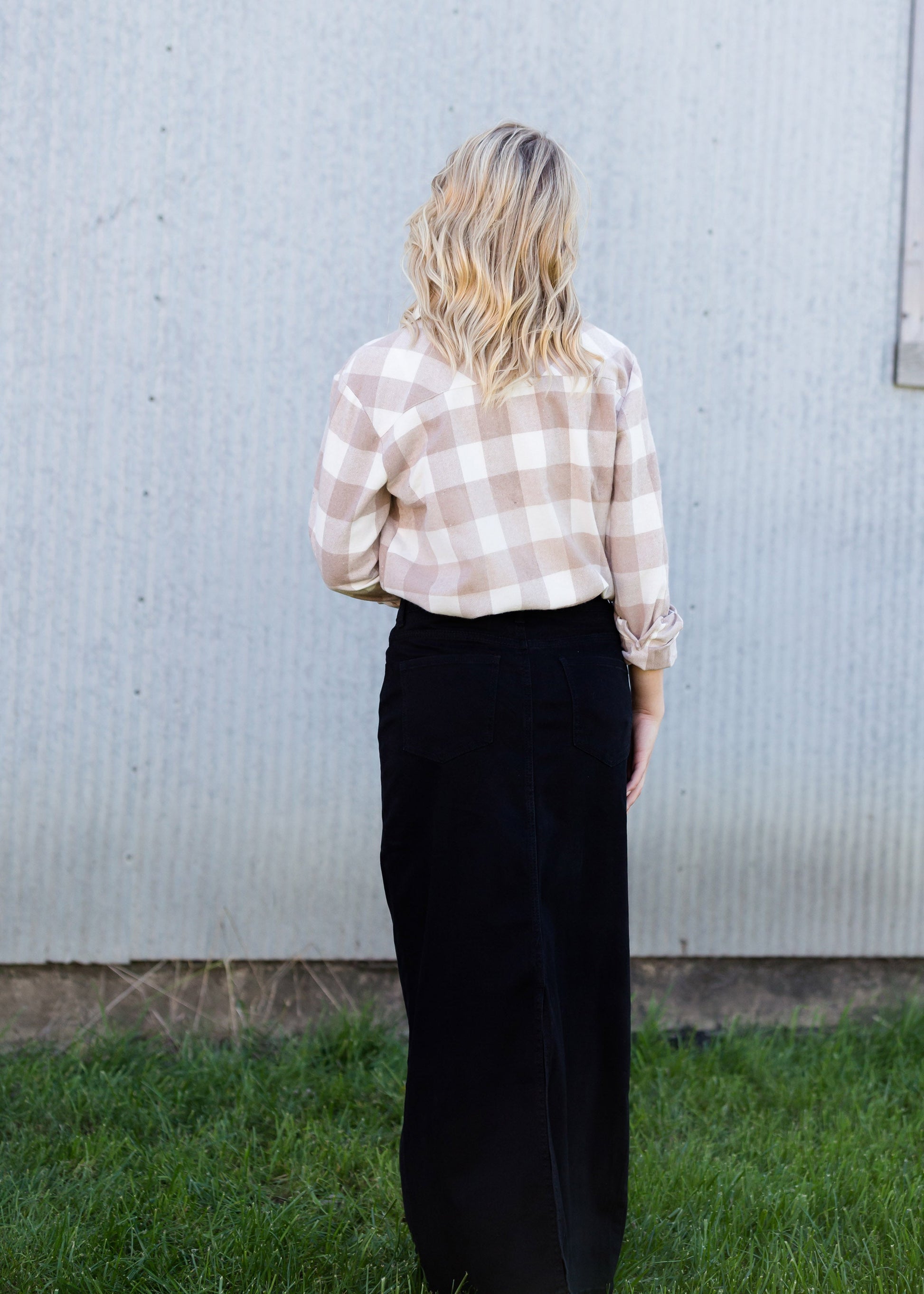 Stella Black Colored Denim Skirt - FINAL SALE Skirts