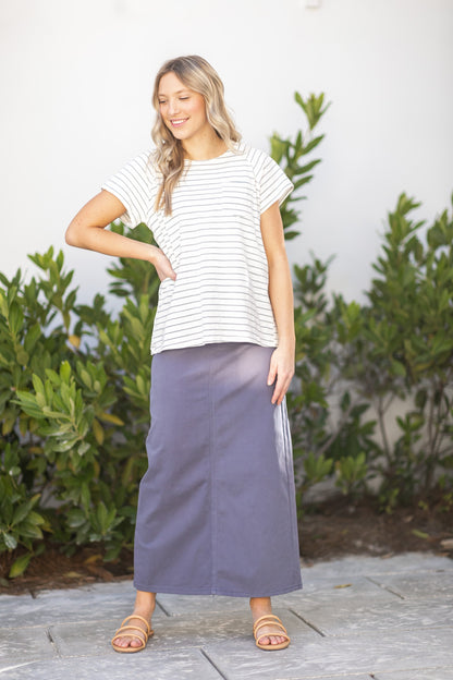 Stella Coastal Blue Denim Maxi Skirt IC Skirts
