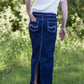 Stella Dark Denim Skirt 34" - FINAL SALE Skirts