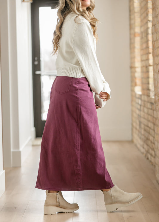 Stella Denim Maxi Skirt IC Skirts Orchid