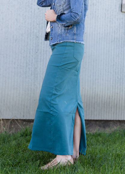 Stella Jade Colored Denim Skirt - FINAL SALE Skirts