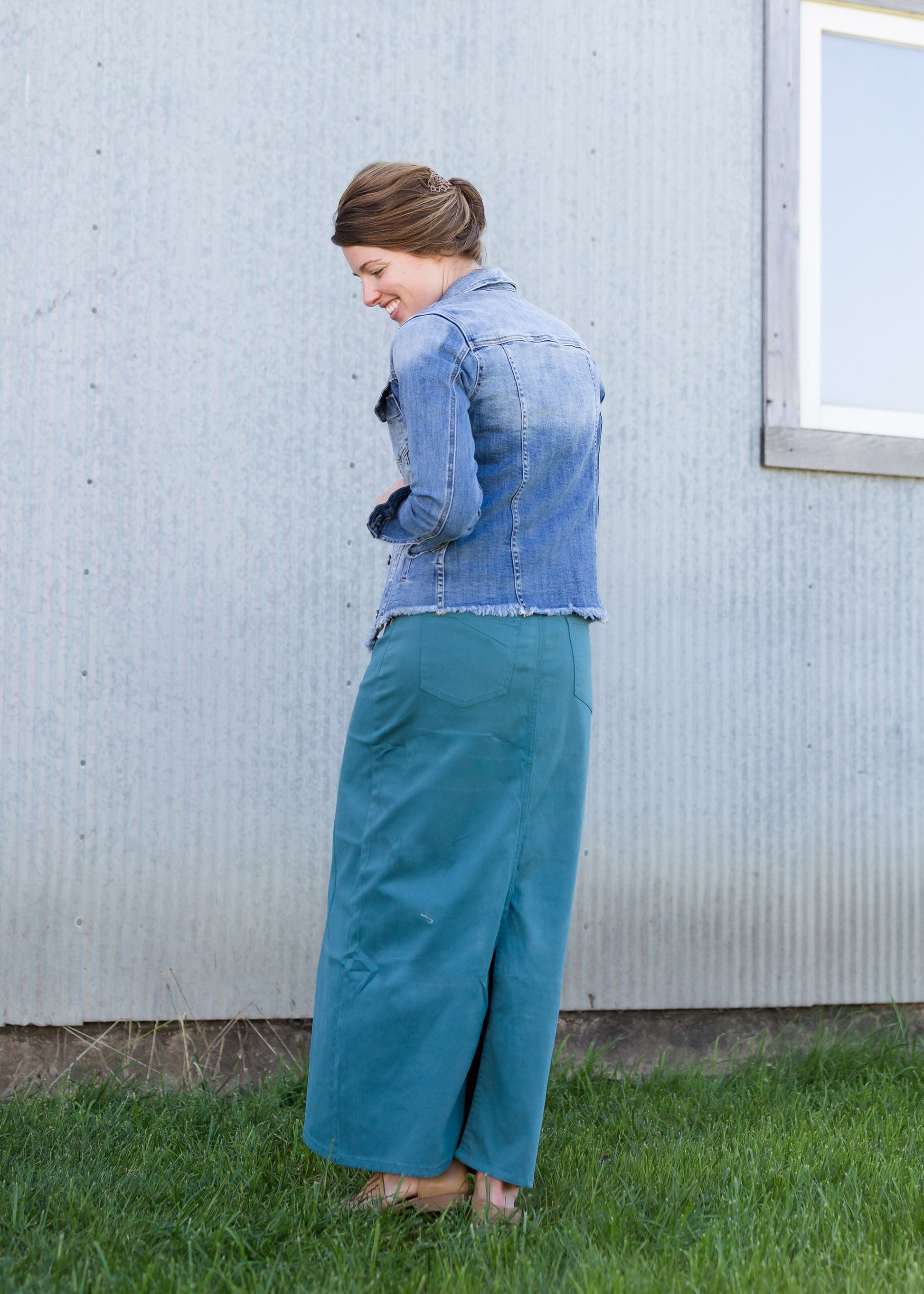 Stella Jade Colored Denim Skirt - FINAL SALE Skirts