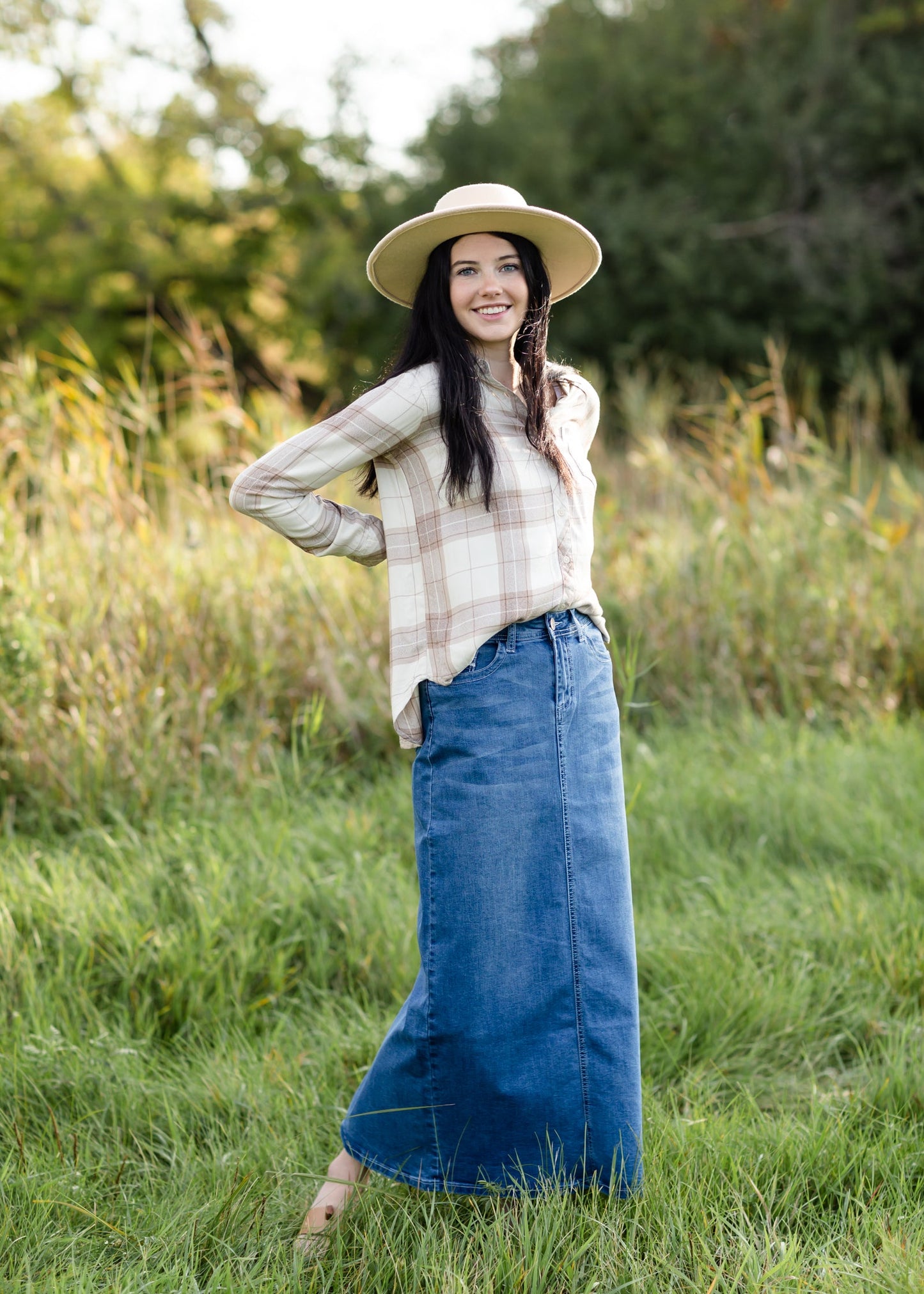 Stella Light Long Denim Skirt - FINAL SALE IC Skirts