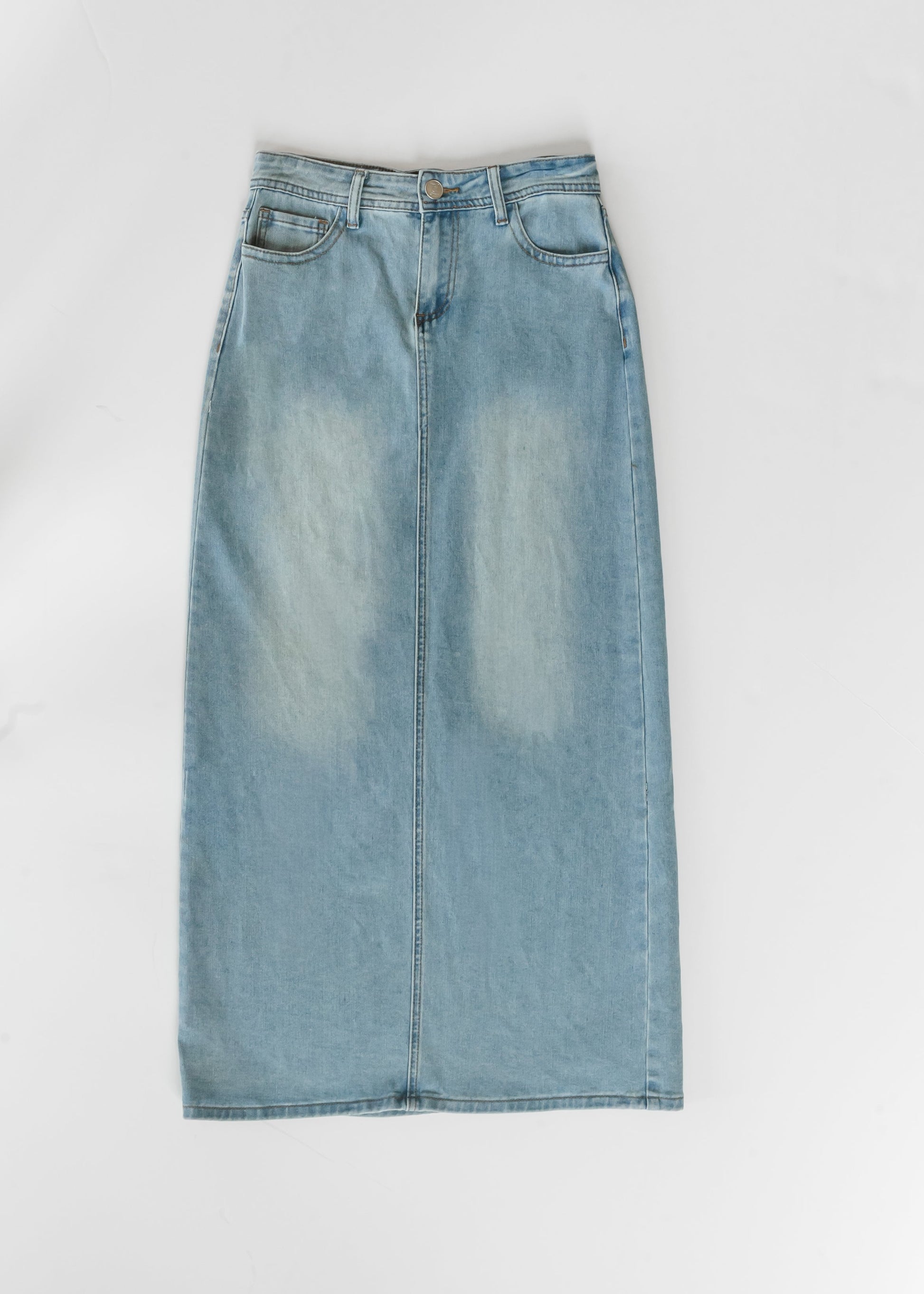 Stella Light Wash Maxi Denim Skirt IC Skirts