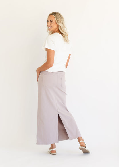 Stella Lilac Denim Maxi Skirt IC Skirts