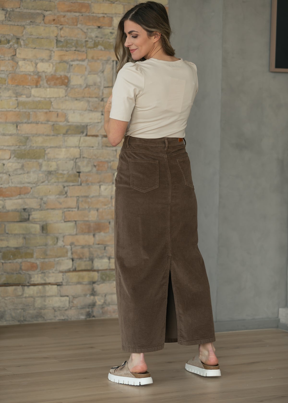 Stella Maxi Brown Corduroy Skirt IC Skirts