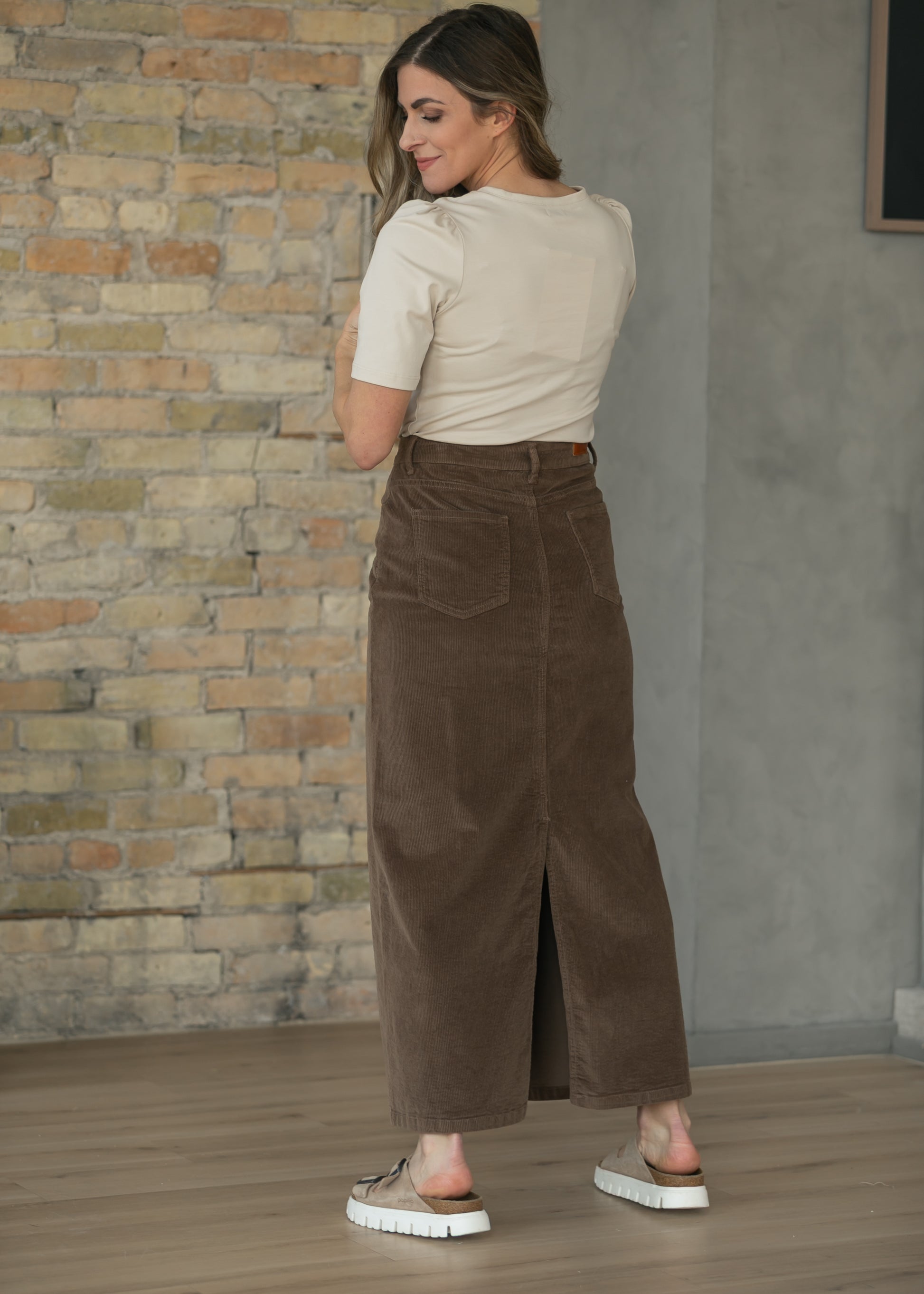 Stella Maxi Brown Corduroy Skirt IC Skirts