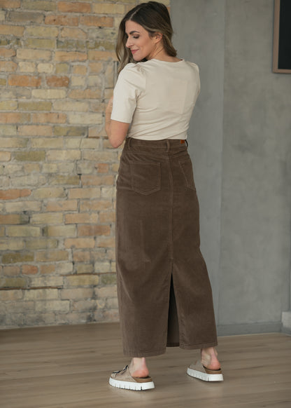 Stella Maxi Brown Corduroy Skirt IC Skirts