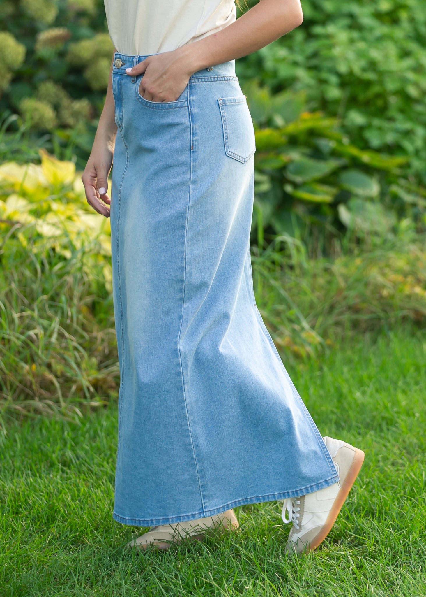 Stella Maxi Denim Skirt IC Skirts