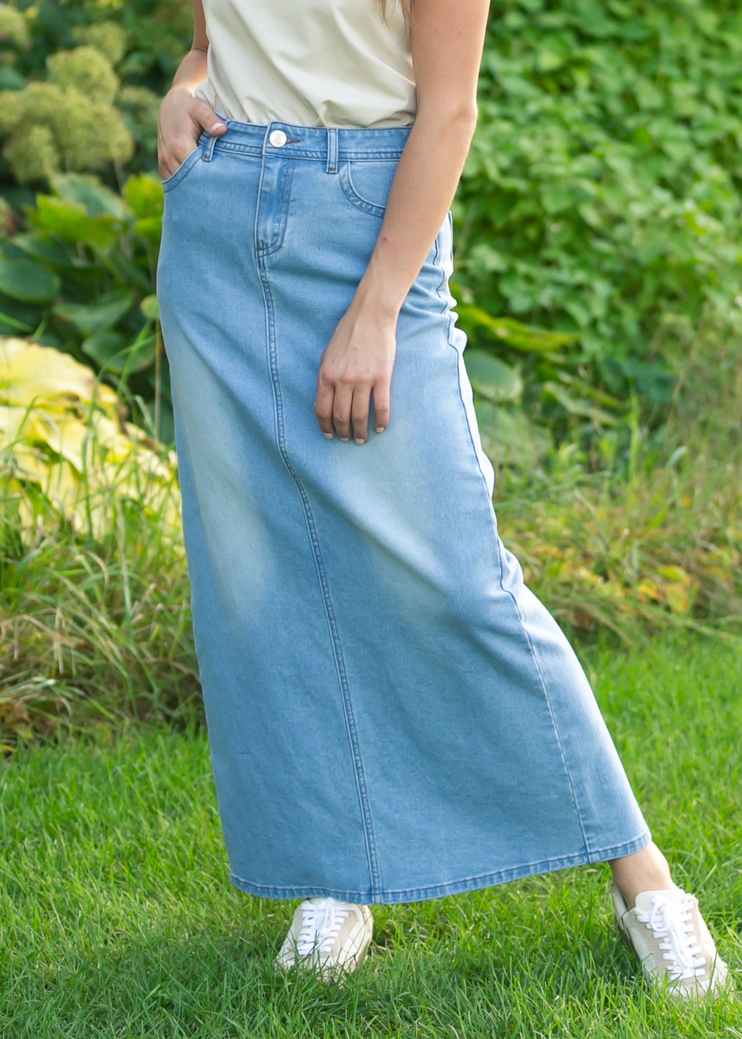 Stella Maxi Denim Skirt IC Skirts