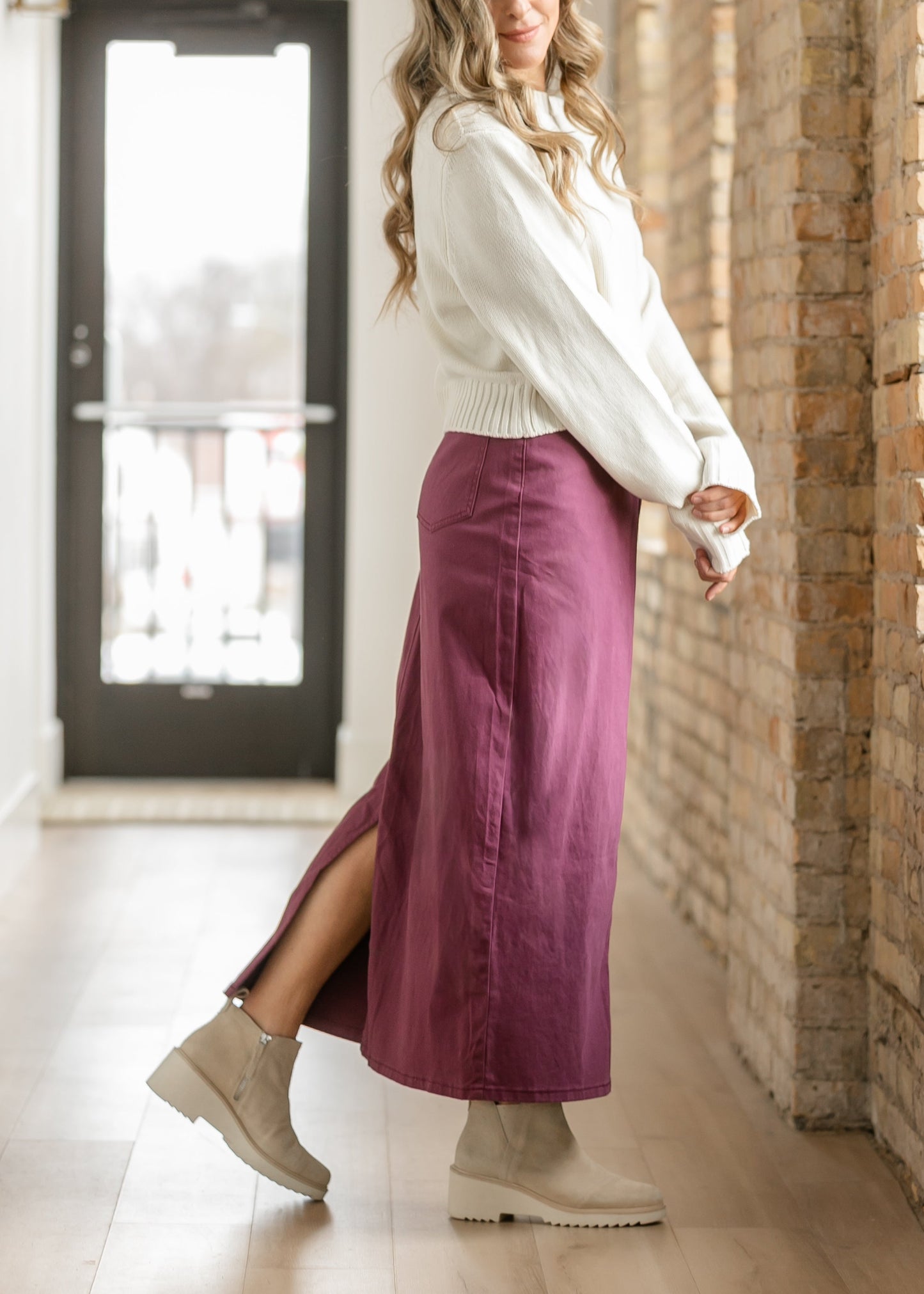 Stella Orchid Denim Maxi Skirt IC Skirts