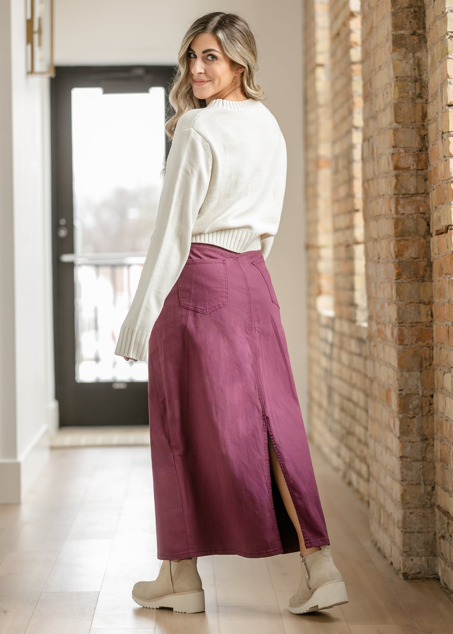 Stella Orchid Denim Maxi Skirt IC Skirts
