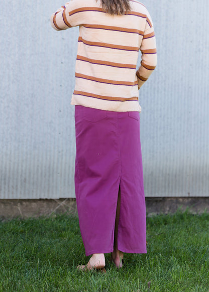 Stella Plum Colored Denim Skirt - FINAL SALE Skirts