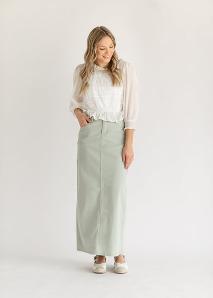 Stella Sage Denim Maxi Skirt IC Skirts