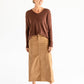 Stella Toasted Coconut Denim Maxi Skirt IC Skirts