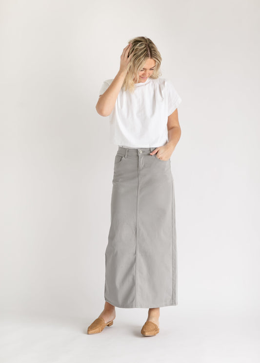 Stella Ultimate Gray Denim Maxi Skirt IC Skirts
