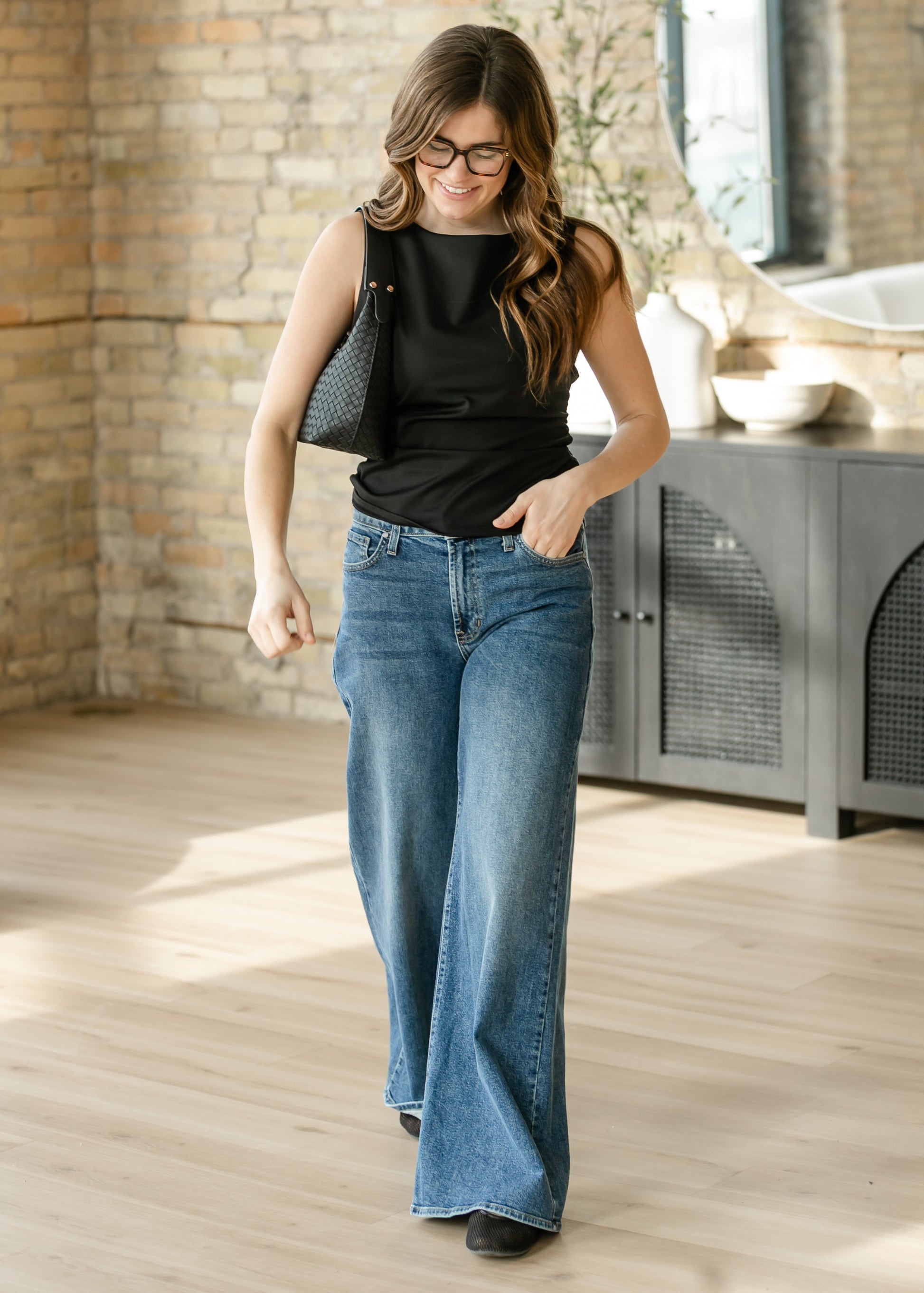 Steve Madden® Adair Black Knit Top FF Tops