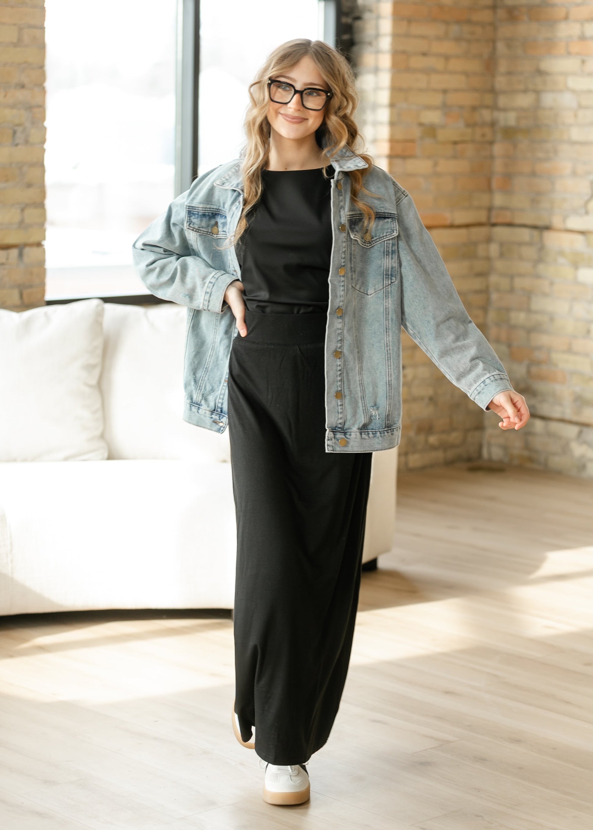 Steve Madden® Adair Black Knit Top FF Tops