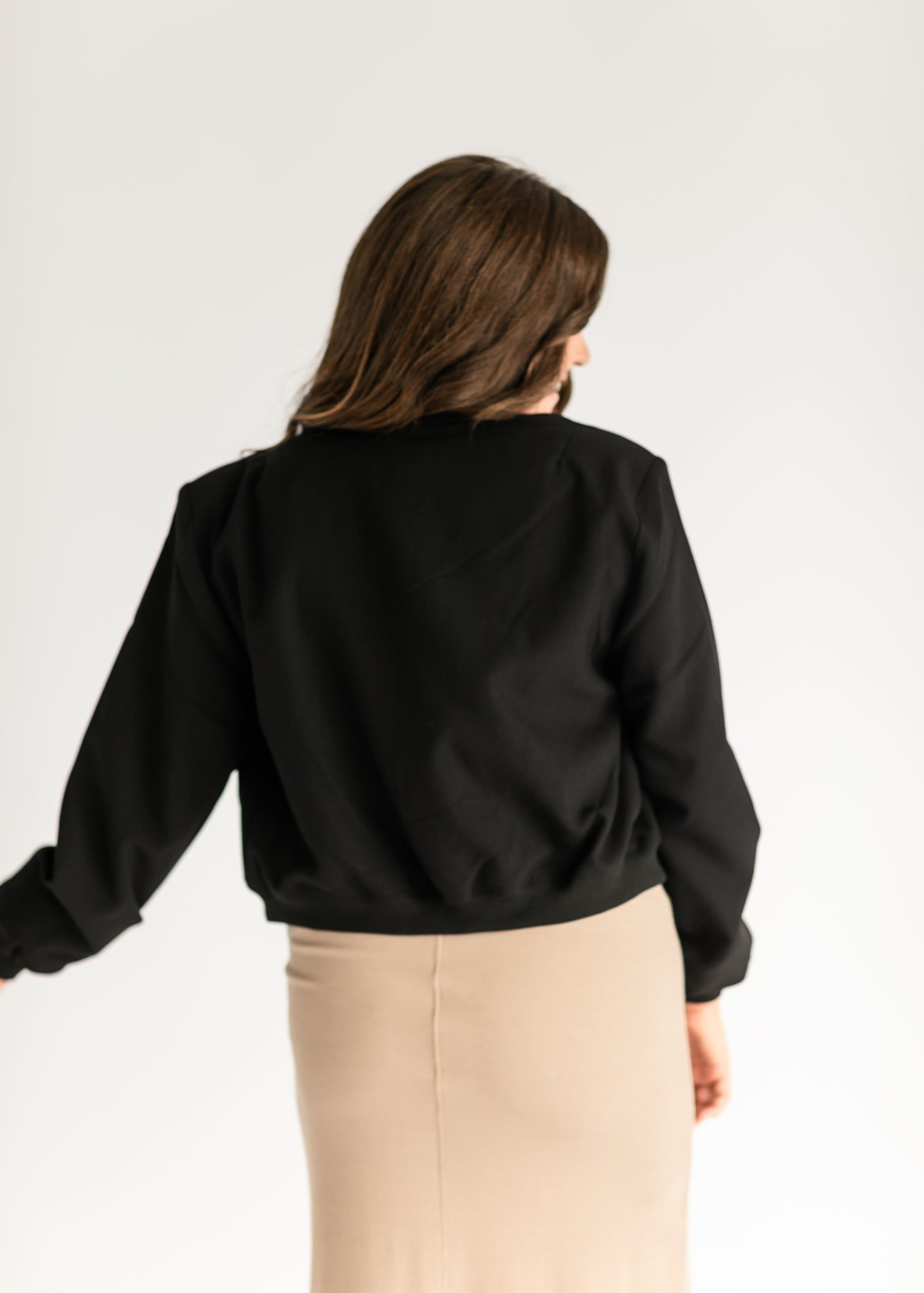 Steve Madden® Ardine Black Bomber Jacket FF Tops