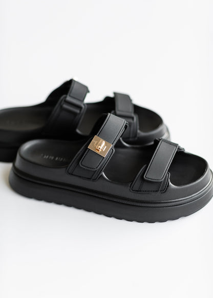 Steve Madden® Bigschmona Jelly Black Platform Slide Sandal Shoes