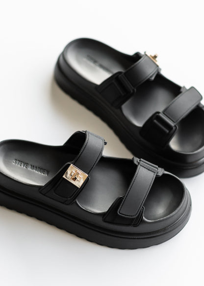 Steve Madden® Bigschmona Jelly Black Platform Slide Sandal Shoes