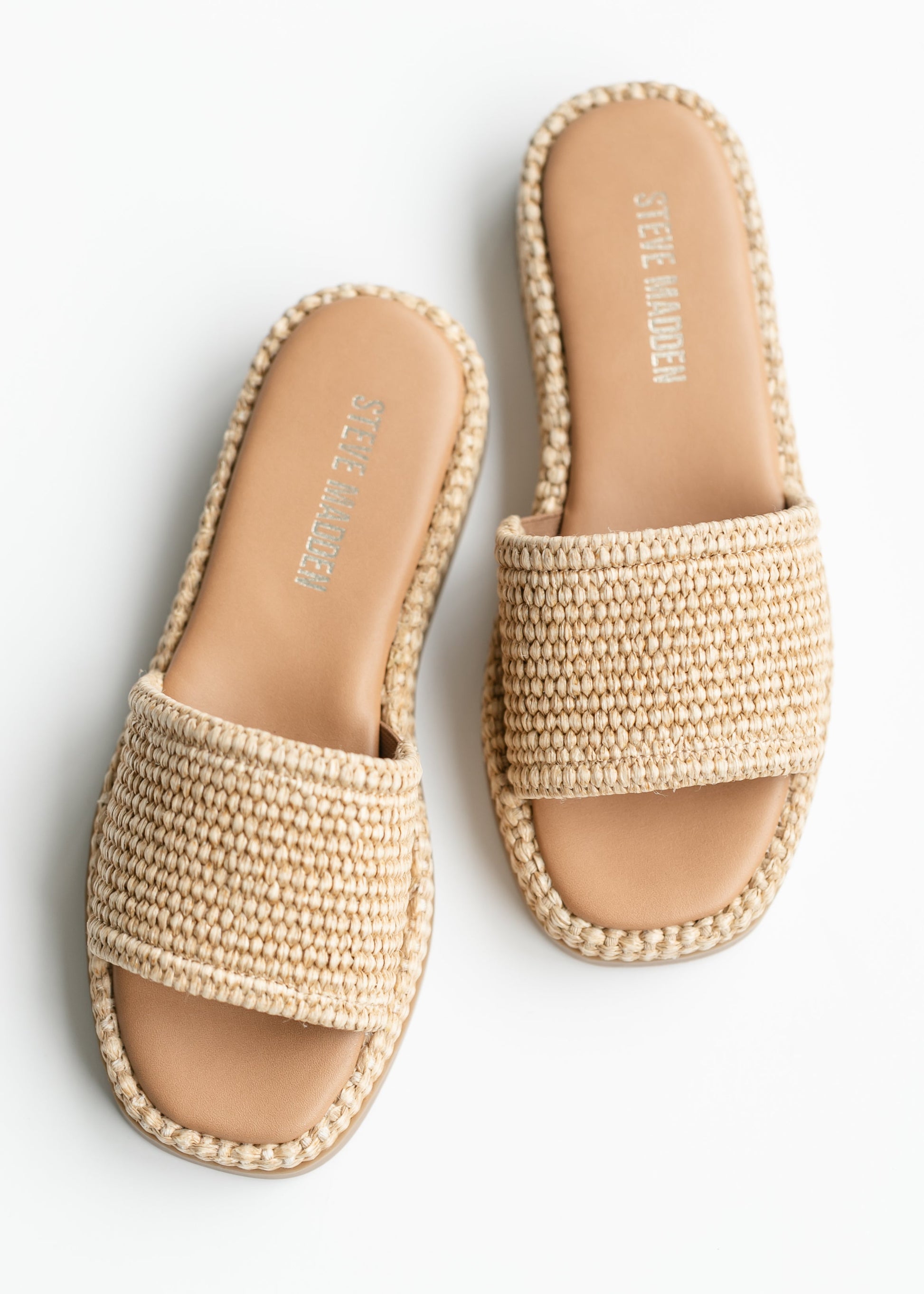Steve Madden® Boardwalk Beachy Raffia Slide Sandals Shoes